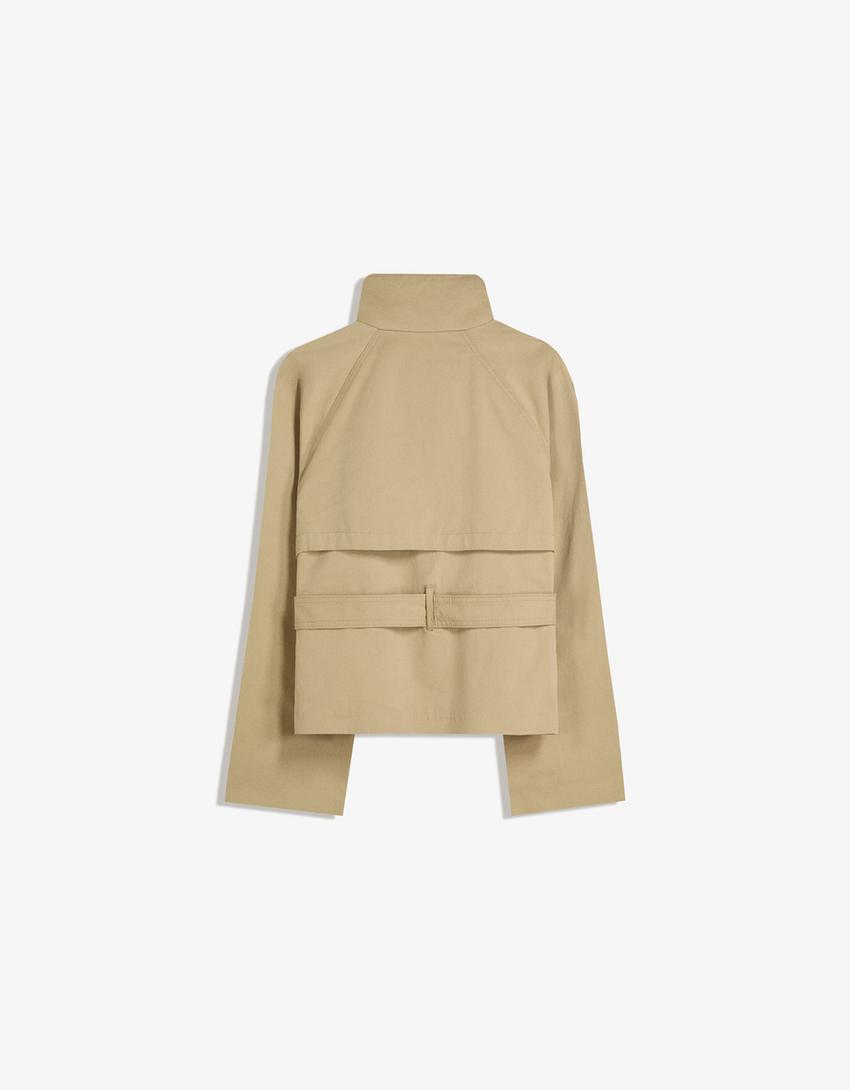 Cropped trench coat