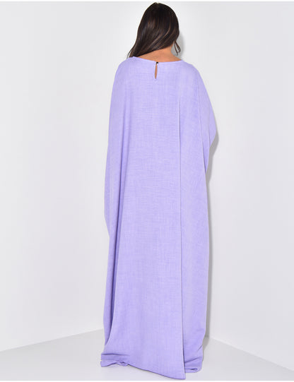 Abaya dress with a tie waist