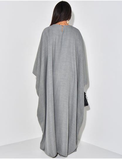 Abaya dress with a tie waist