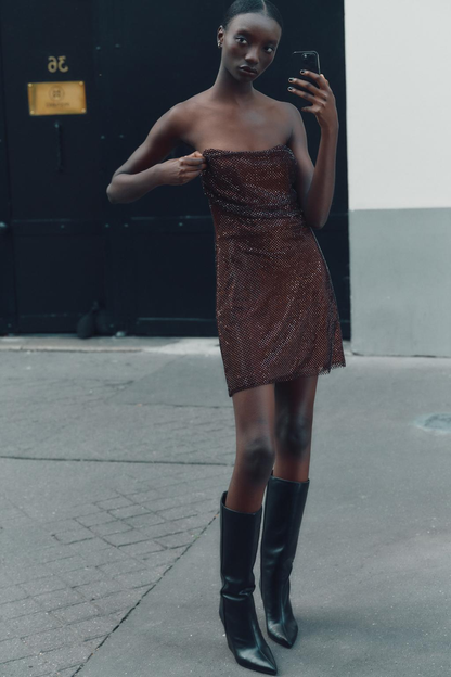 Red Sparkly Samira Dress