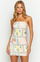 Lana White Roma Print Strapless Mini Dress