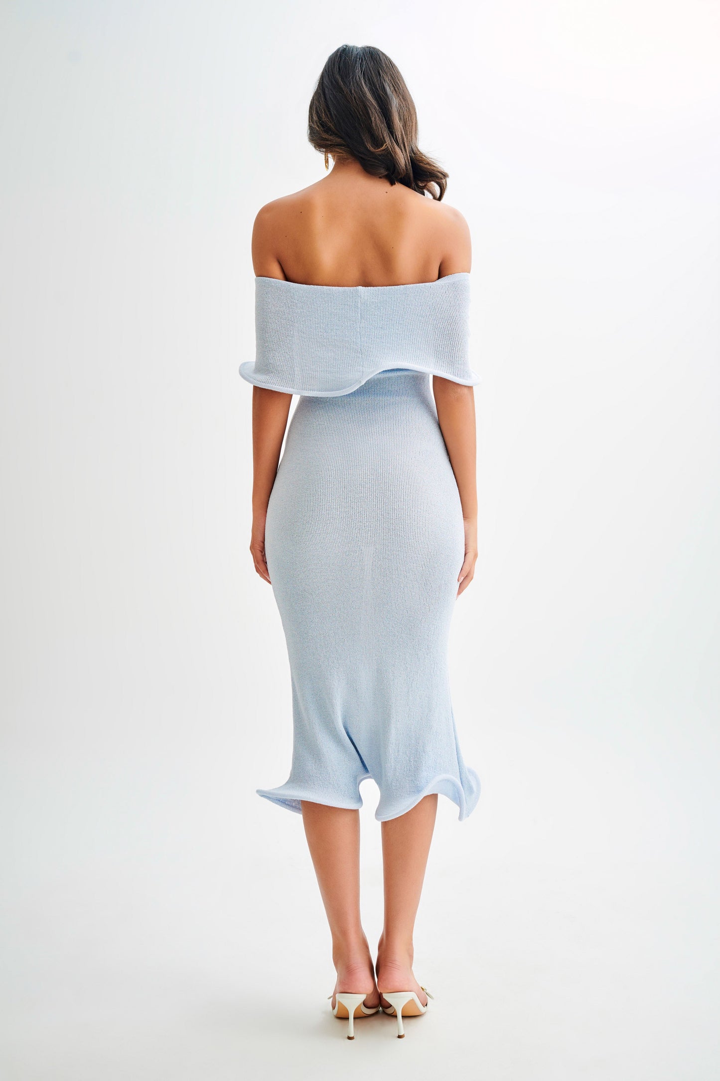 Mollie Off Shoulder Knit Midi Dress