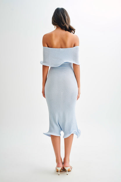 Mollie Off Shoulder Knit Midi Dress
