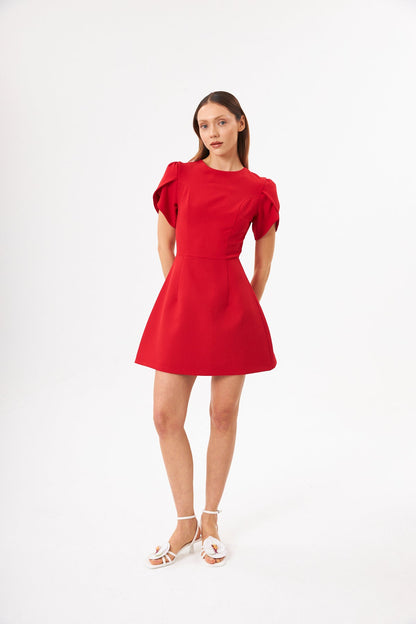 Linda Cutout Bow Tie Mini Dress