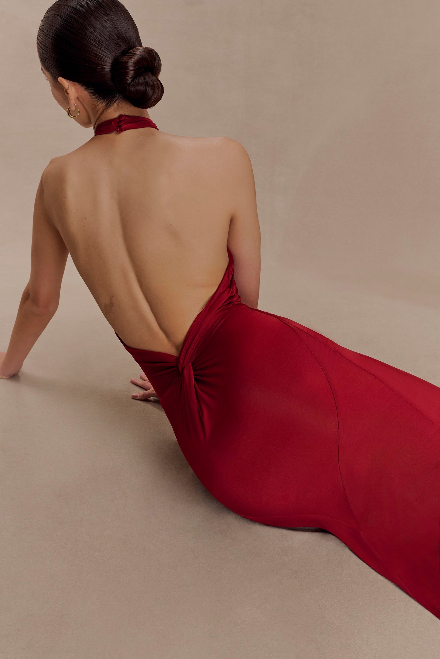 Aurelia Slinky Halter Maxi Dress