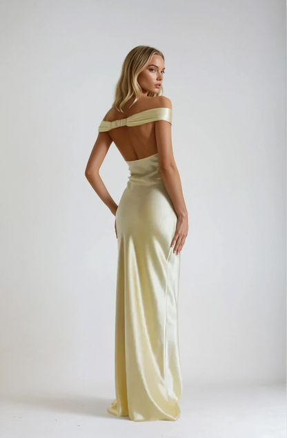 Emory Satin Backless Maxi Dress