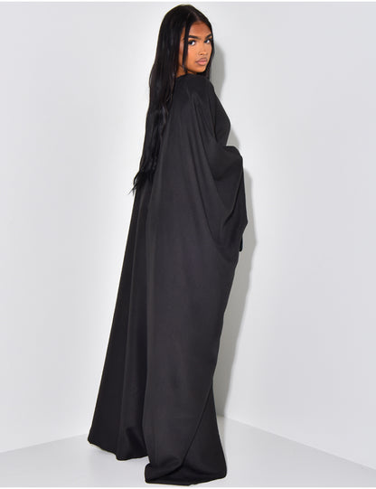 Abaya dress with a tie waist