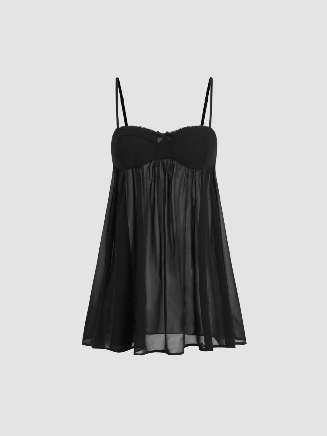 High Rise Bownot Top - Black