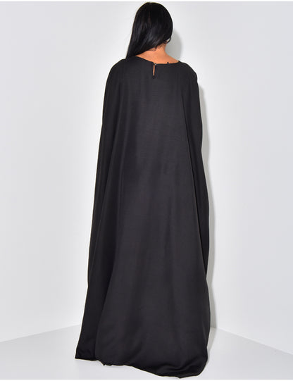 Abaya dress with a tie waist