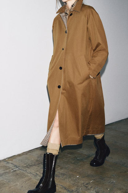 Reversible Trench Coat - Camel