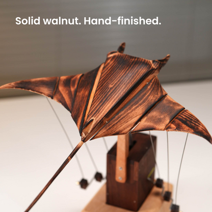 Sienna Saphir® Handcrafted Wooden Manta Ray Automated