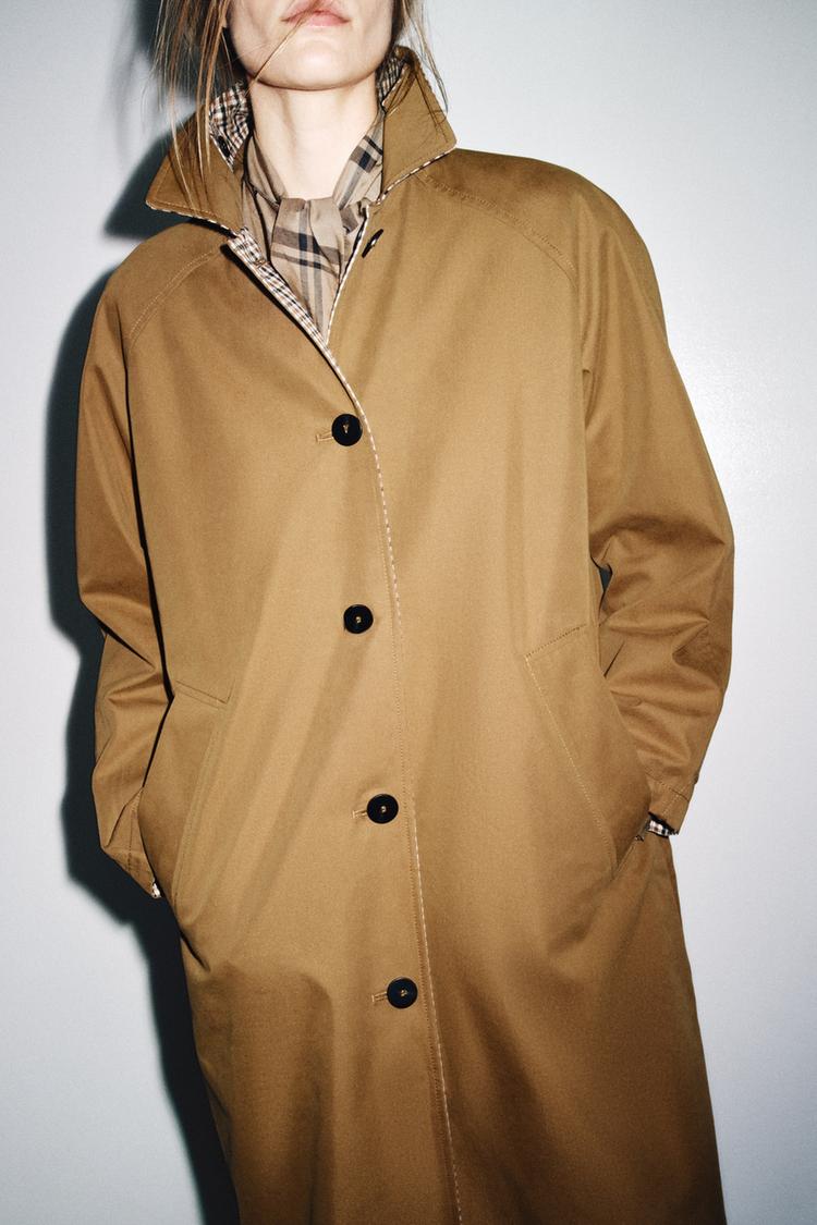 Reversible Trench Coat - Camel