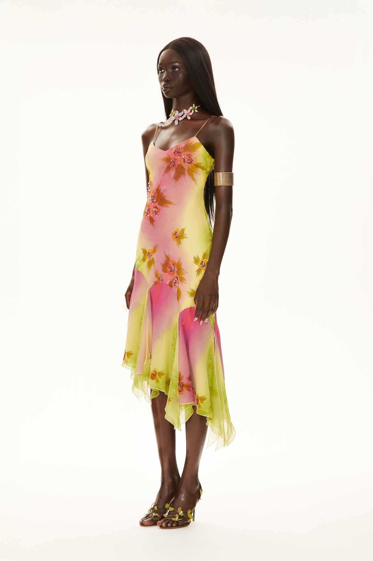 The Coral Gown Silk & Handbeaded