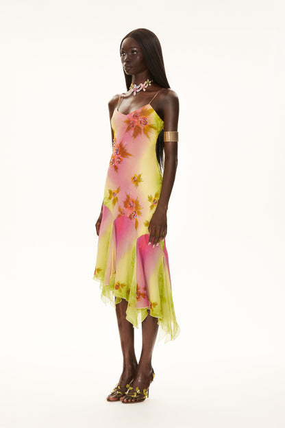 The Coral Gown Silk & Handbeaded