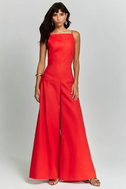 Open Back Flowy Jumpsuit