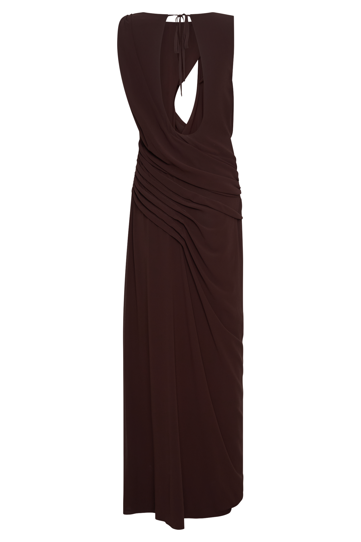 Orianna Chiffon Maxi Dress - Cacao Brown