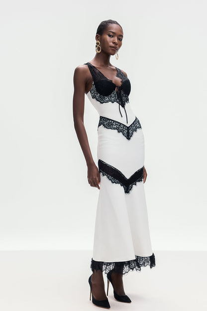 Bianca Lace Sleeveless Maxi Dress