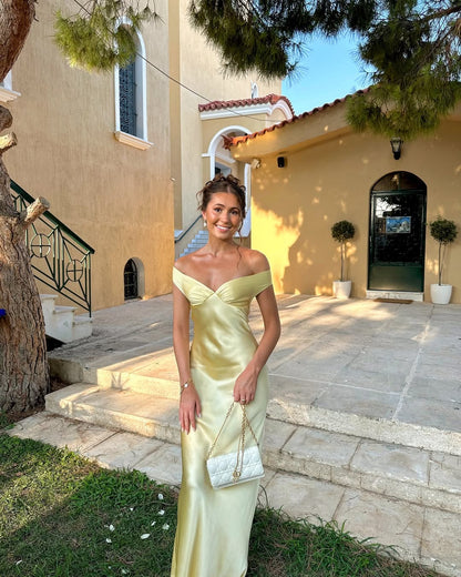 Emory Satin Backless Maxi Dress