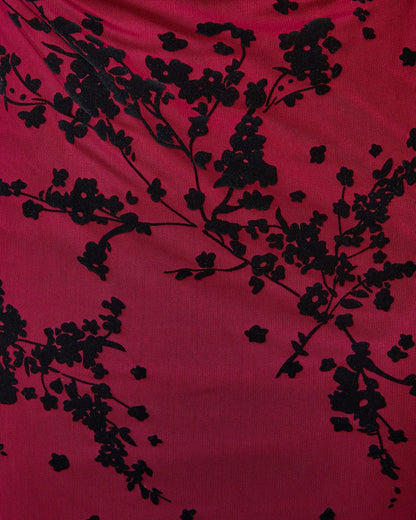 Red Floral % Ellie Floral Midi Dress-6