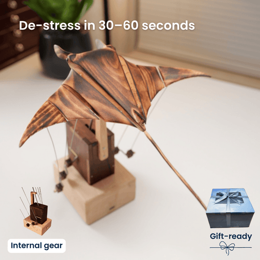 Sienna Saphir® Handcrafted Wooden Manta Ray Automated