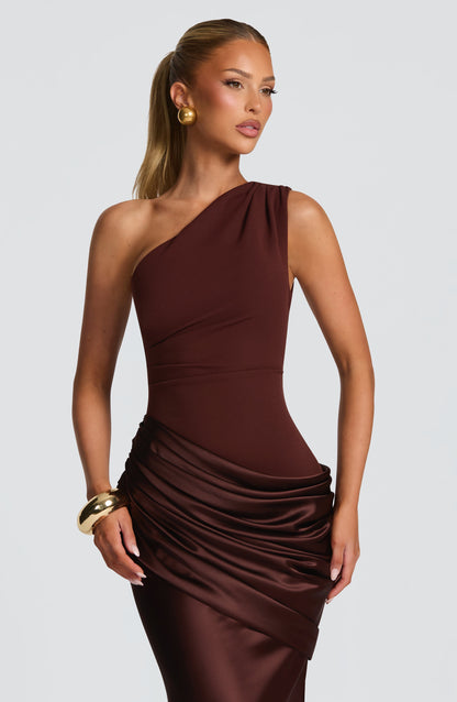 Sadona Maxi Dress - Plum Brown Dress Babyboo Fashion Premium Exclusive Design