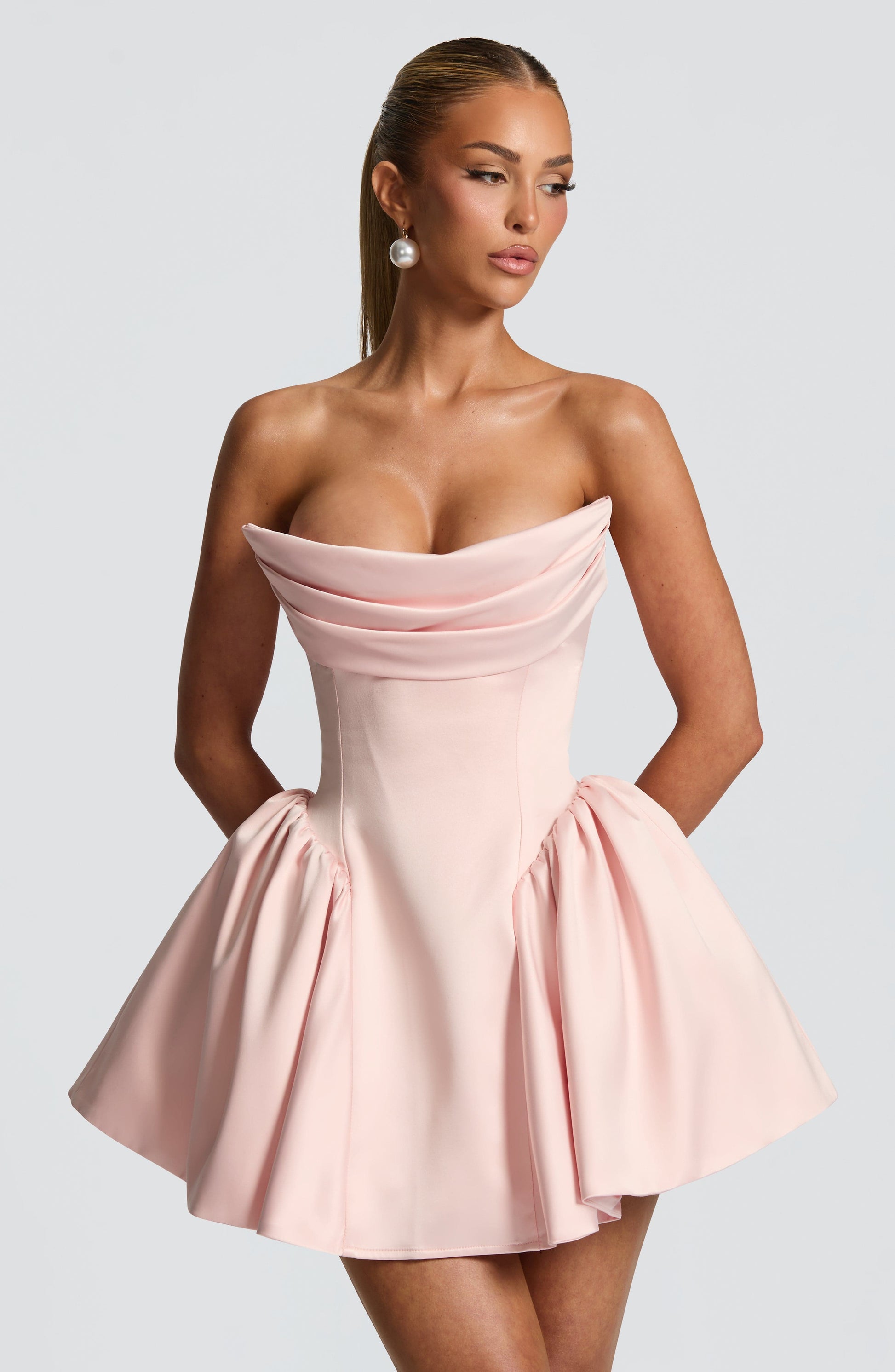 Trinity Mini Dress - Blush Dress Babyboo Fashion Premium Exclusive Design