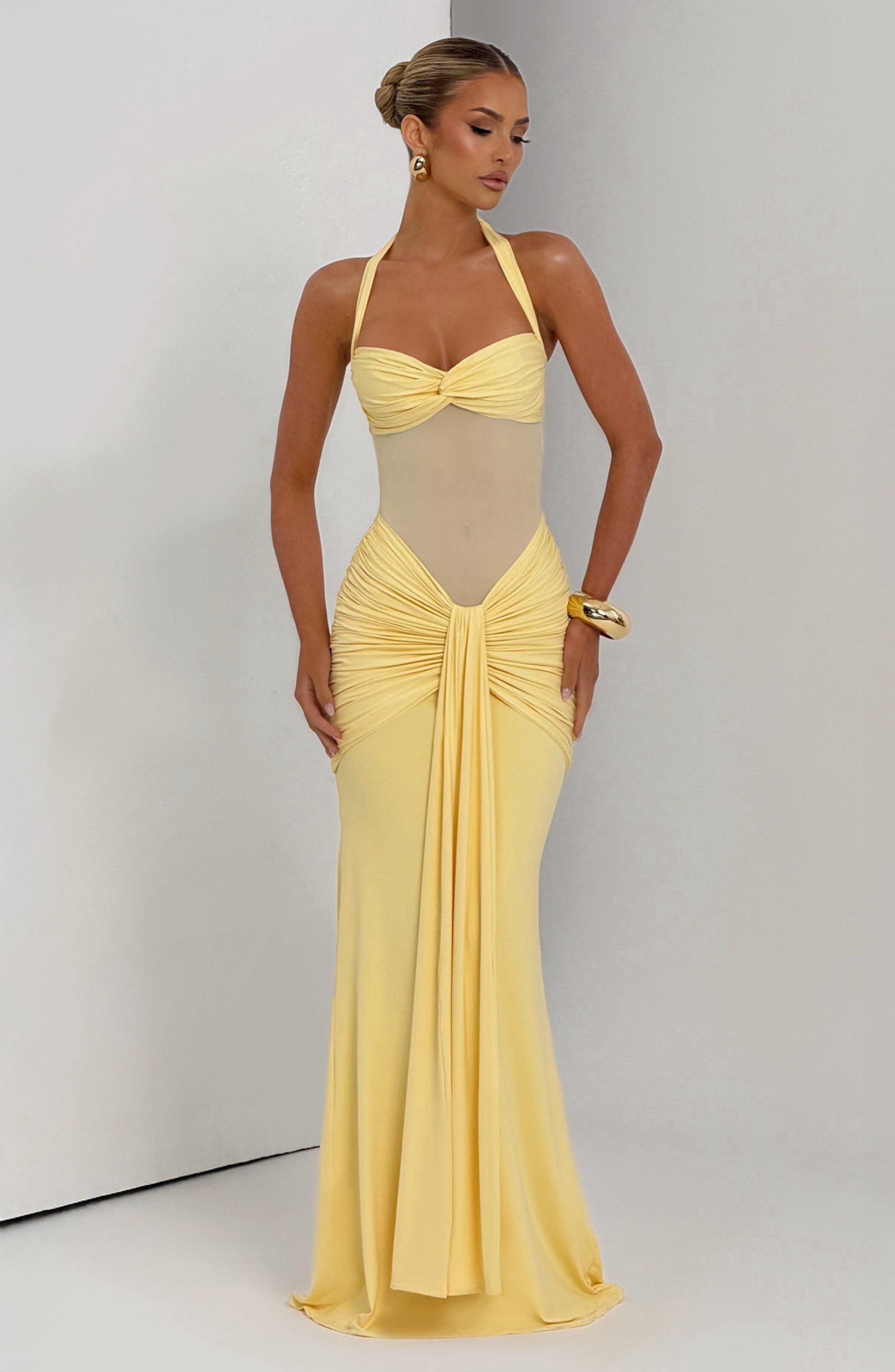 Vixen Maxi Dress - Lemon Dress Babyboo Fashion Premium Exclusive Design