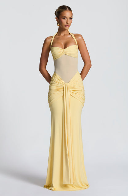 Vixen Maxi Dress - Lemon Dress Babyboo Fashion Premium Exclusive Design